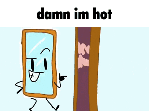 Mirrory Damn Im Hot GIF