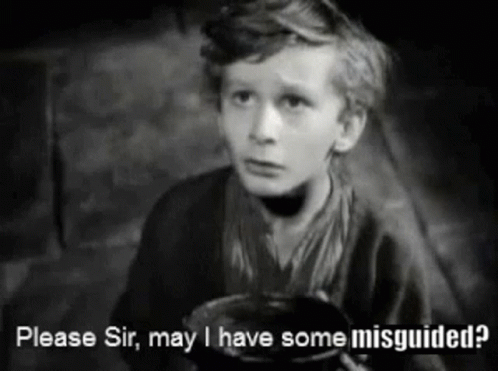 Misguided May I Have Some Misguided GIF. This 498 x 371 animated GIF is part of our oliver twist please sir collection. Created by wotury. View the original…