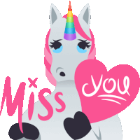 Miss You Unicorn Life Sticker