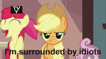 Mlp My Little Pony GIF. This 346 x 194 animated GIF is part of our im surrounded by idiots collection. View the original animation, share it, or browse…