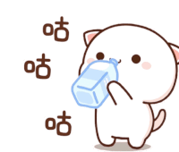 Mochi Drink Water Sticker