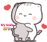 Mochi Mochi Peach Cat Kiss Me My Koala Sticker