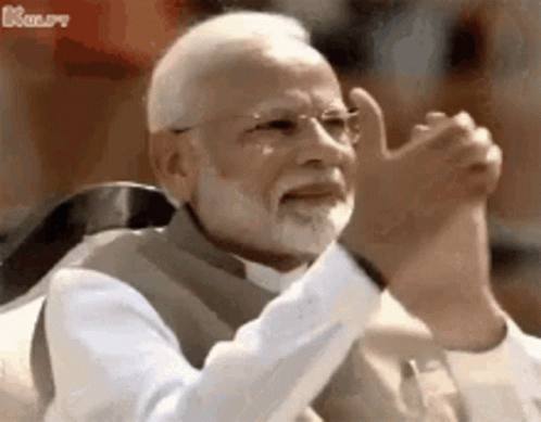 Modi Clapping Alone GIF