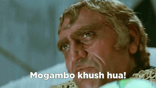 Mogambo Amrish Puri GIF. This 498 x 281 animated GIF is part of our mogambo khush hua collection. Related themes include happy. Created by ZEE5Global. View…