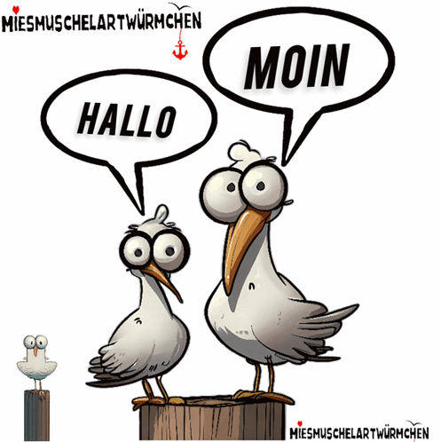 Moin Hallo Moin GIF. This 497 x 498 animated GIF is part of our liebe gruse zum donnerstag collection. Related themes include guten morgen, hello. Created…