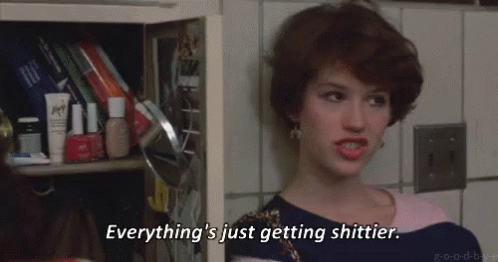Molly Ringwald GIF. This 498 x 262 animated GIF is part of our molly ringwald collection. View the original animation, share it, or browse related GIFs.