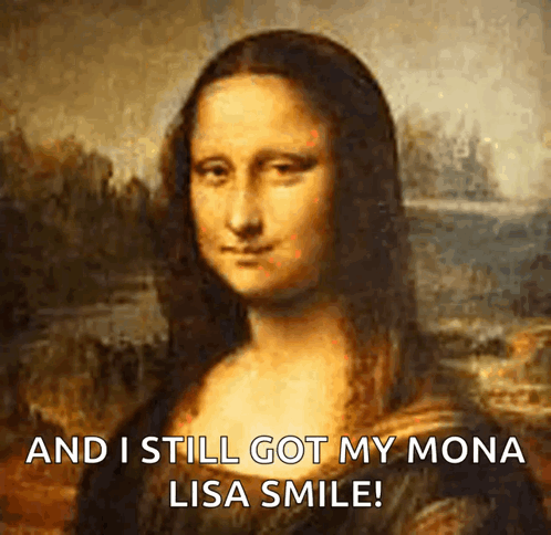 Mona Lisa Make Face GIF