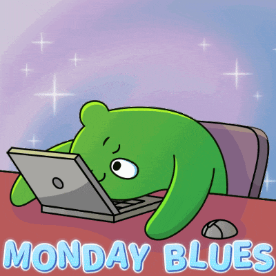 Monday Blues Lazy Monday GIF