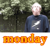 Monday Work Sticker