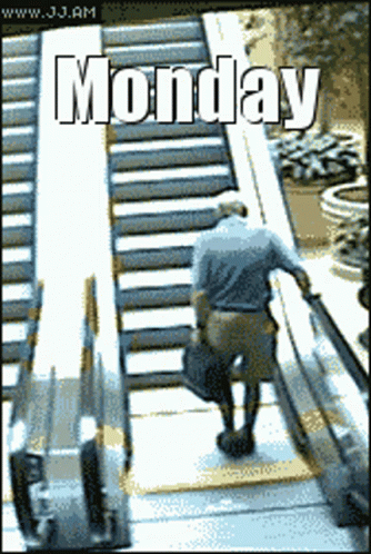Mondays Escalator GIF