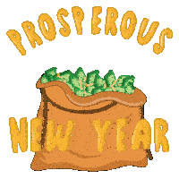 Money New Year Sticker