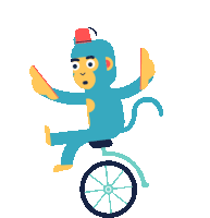 Monkey Bangs Head In Cymbals Sticker