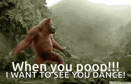 Monkey When You Poop GIF