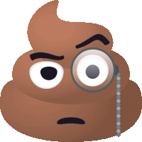 Monocle Pile Of Poo Sticker