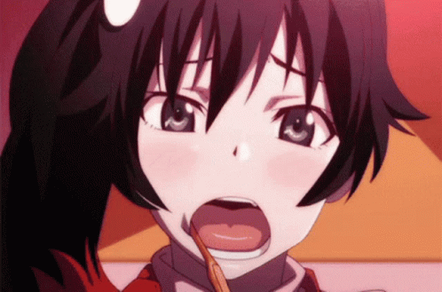 Monogatari Toothbrush GIF