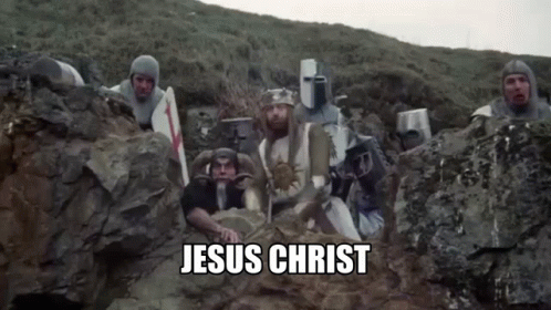 Monty Python And The Holy Grail Jesus GIF. This 498 x 280 animated GIF is part of our monty python and the holy grail collection. Related themes include…