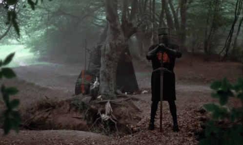 Monty Python Arthur Black Knight Thackeray GIF. This 498 x 298 animated GIF is part of our monty python holy grail collection. Created by Libavius_Richter…