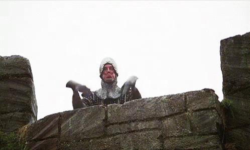 Monty Python Taunting GIF. This 498 x 300 animated GIF is part of our monty python and the holy grail collection. Related themes include bring it on, monty…