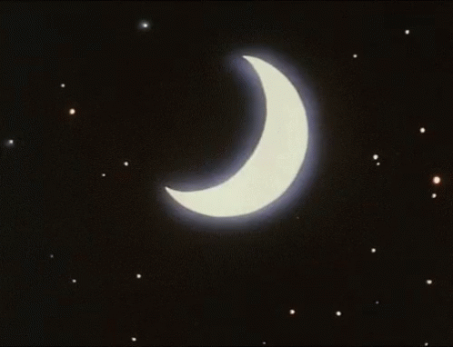 Moon Shooting Star GIF