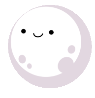Moon Spacedoodles Sticker