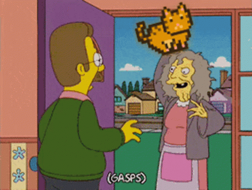 Mooncats Moon Cat GIF. This 498 x 376 animated GIF is part of our simpsons crazy cat lady collection. Created by Moontiki. View the original animation…