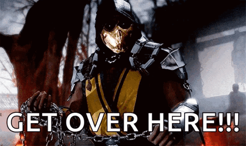 Mortal Kombat Scorpion GIF. This 498 x 295 animated GIF is part of our scorpion get over here collection. Created by ChrisJabb21. View the original…