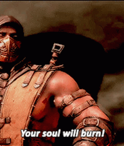 Mortal Kombat Scorpion GIF. This 423 x 498 animated GIF is part of our mortal kombat x collection. Related themes include burn. Created by masoncarr2244…