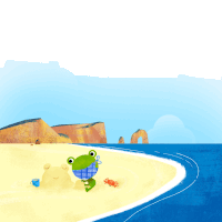 Mostly Sunny Froggy Sticker