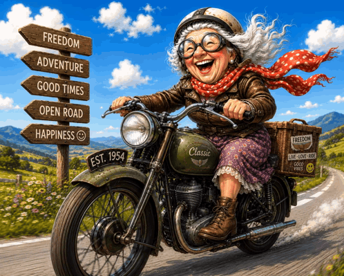 Motorcycle Woman GIF