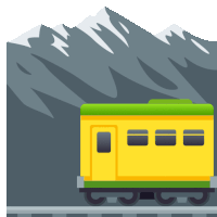 Mountain Railway Travel Sticker