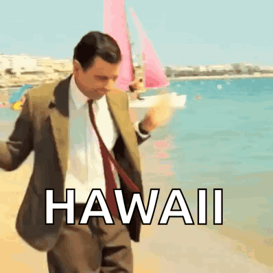 Mr-bean Scared-of-water GIF