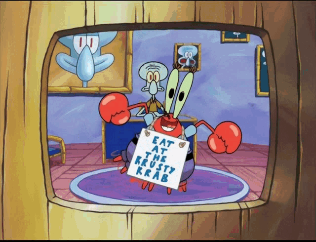 Mr Krabs Dance GIF