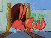 Mr Krabs Money GIF
