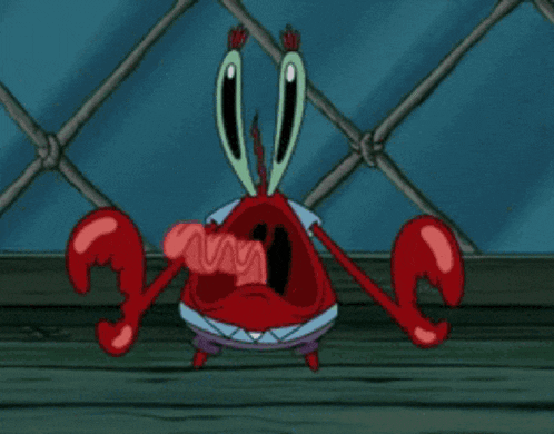 Mr Krabs Screaming GIF