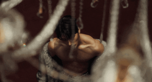 Muscles Chandelier GIF