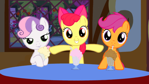 My Little Pony Friendship Is Magic Apple Bloom GIF. This 498 x 281 animated GIF is part of our sweetie belle collection. Related themes include dancing…