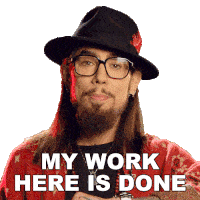 My Work Here Is Done Dave Navarro Sticker