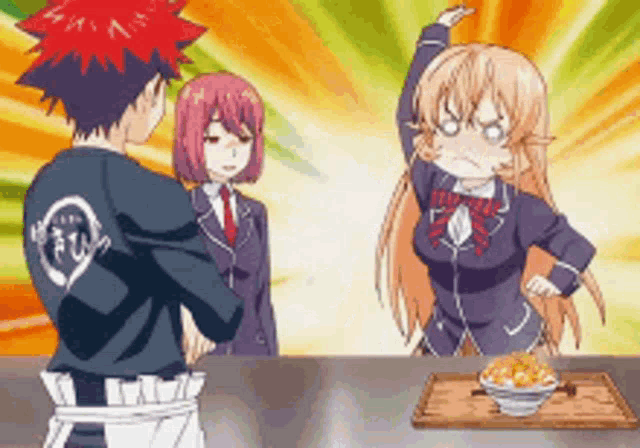 Nakiri Erina Yukihira Soma GIF