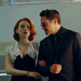Natasha Romanoff And Tony Stark Age Of Ultron Scarlett Johansson And Robert Downey Jr Age Of Ultron 2015 GIF. This 268 x 268 animated GIF is part of our…
