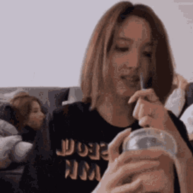 Nayeon Drinking GIF