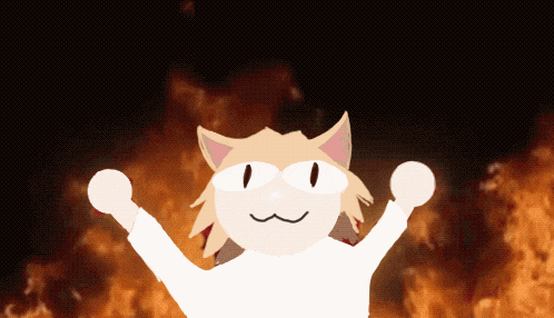 Neco Arc Elmo Fire GIF