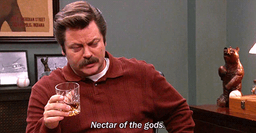 Nectar Of The Gods Ron Swanson GIF. This 498 x 259 animated GIF is part of our ron swanson drunk collection. Created by drewfonts. View the original…