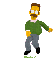 Ned Flanders Dancing Sticker