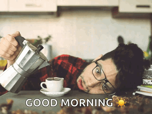 Need Coffee Sleepy GIF