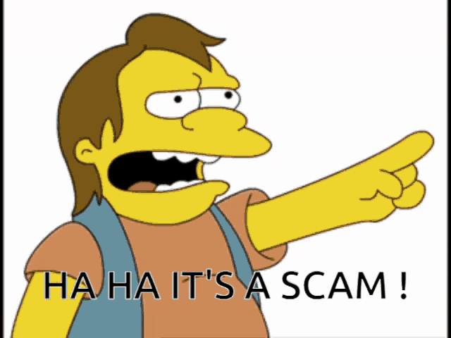 Nelson Its A Scam GIF
