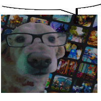 Nerd Nerd Dog Sticker