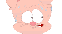 Nervous Hamton J Pig Sticker