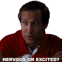 Nervous Or Excited Clark Griswold Sticker
