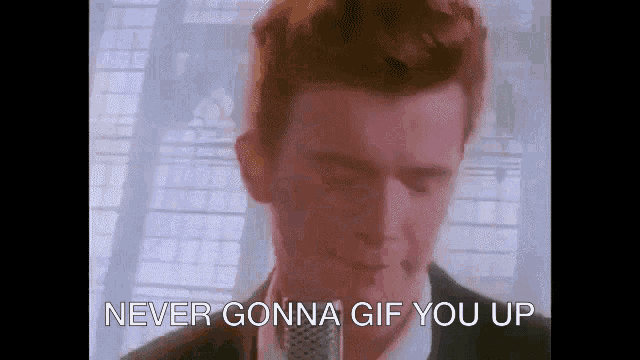 Never Gonna Give You Up Never Gonna Gif You Up GIF