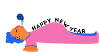 New Year Happy New Year Sticker